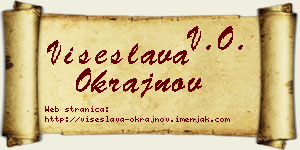 Višeslava Okrajnov vizit kartica